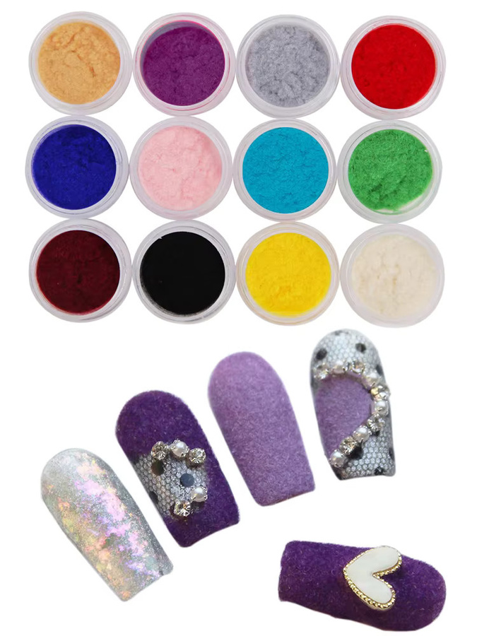 Art lalic Beflockungspulver Samtpigment, 12 Farben, Matt, Unisex - Bild 3