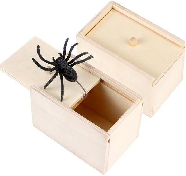 STEL ORA Spinne Streich, 2 Überraschungsboxen, Spielzeug Scherz - Bild 1