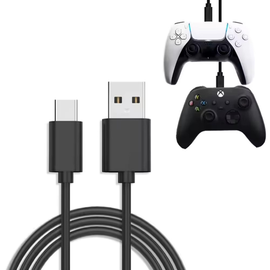 Gryan USB Typ C Ladekabel in Schwarz für Nintendo Switch, OLED, Lite und PS5 Controller, Hochgeschwindigkeits-Datenkabel für Xbox Serie und Smartphone, Länge: 1m bis 3m - Bild 5