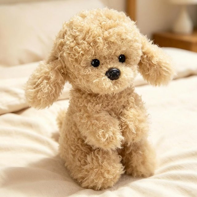 Yiran Health & Beauty Teddy Hund Plüschtier, Weiß, Lohnbraun, 26cm - Bild 1
