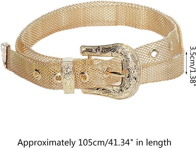 Rd lala Taillengürtel Metall, beige, 103 cm, Damen - Bild 1