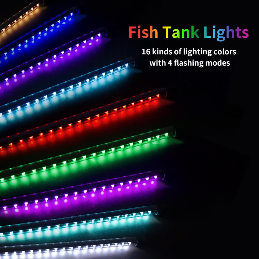 TOMTOP JMS LED Aquarium Licht mit Fernbedienung, RGB Multicolour, Wasserdicht, Schwarz - Bild 2