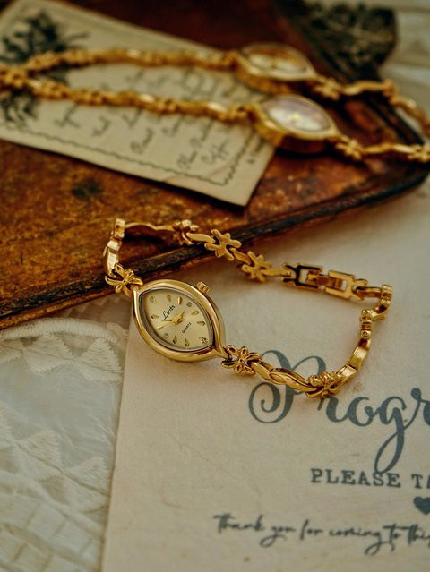 LSVTR Armbanduhr, Quarz, Edelstahl, Gold, Oval, Damen - Bild 1