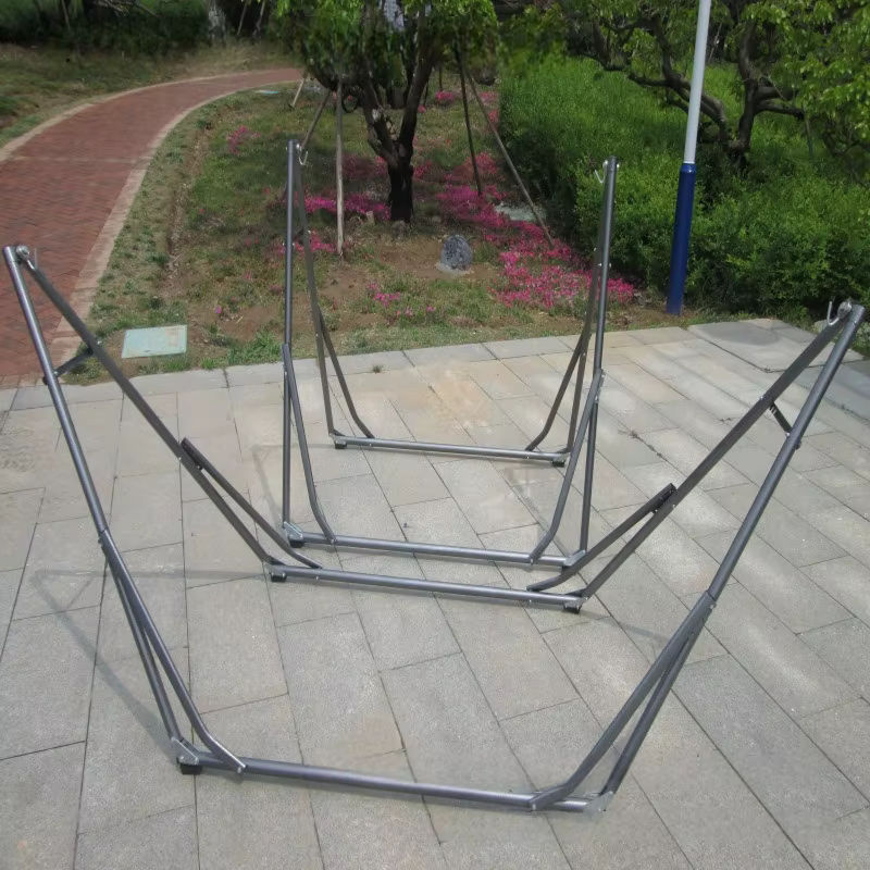 2-in-1 Hängematte und Schaukelstuhl als tragbarer Camping-Rahmen für Outdoor und Indoor, verstellbar und zusammenklappbar, Einzelhalterung - Bild 3