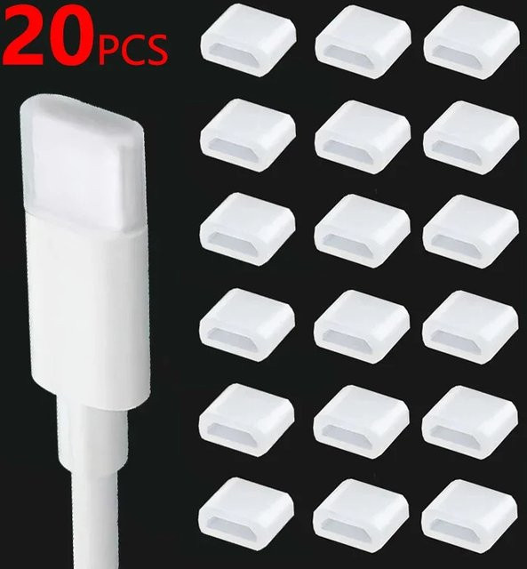 Staubschutzhülle für Android USB-C Typ C Stecker in Weiß - Bild 1