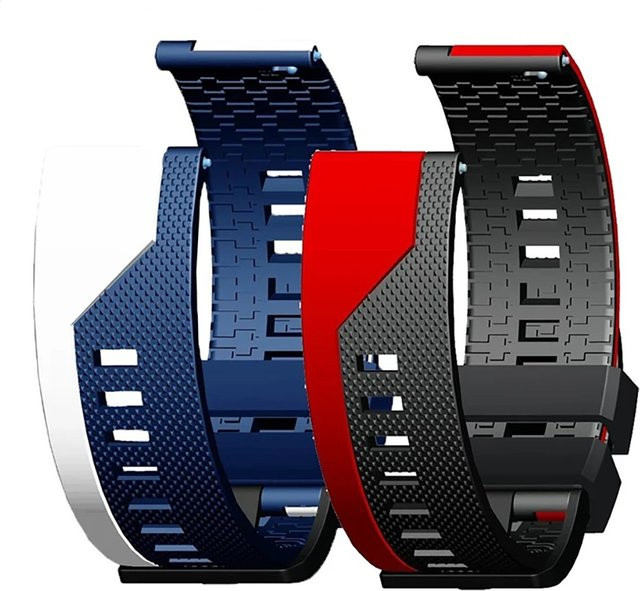QCTOG Uhrenarmband Silikon, Schwarz, Unisex - Bild 1
