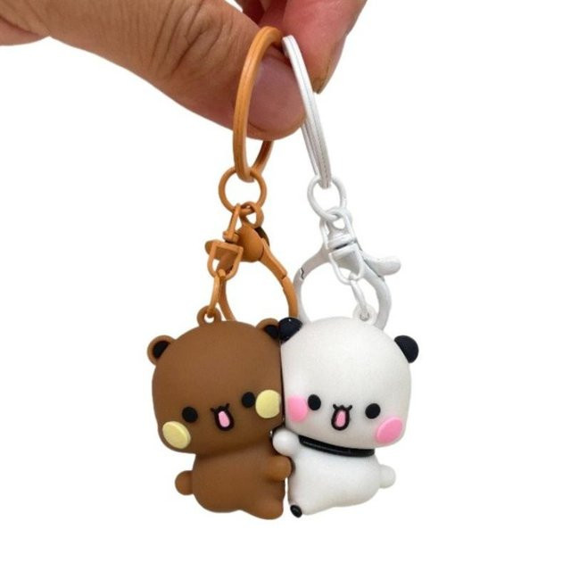 Magnetischer Anhänger Panda Bubu und Dudu, Brown, Unisex - Bild 1