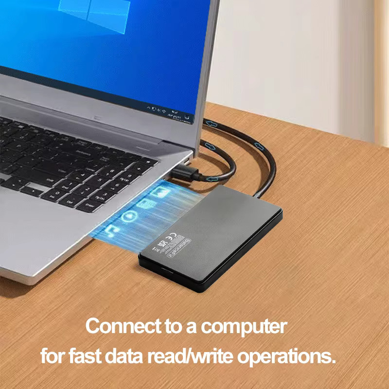 Congdi USB C auf SATA III HDD-Adapter, transparentes externes 2,5 Zoll Festplattengehäuse mit USB 3.0/3.1 Unterstützung, 5 Gbit/s - Bild 2