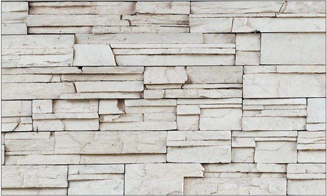 MySpotti Küchenrückwand Profix Cucina Rocky Wall in Steinweiß mit Steinoptik und Aluminium-Abschluss, B: 100 cm, H: 60 cm - Bild 1