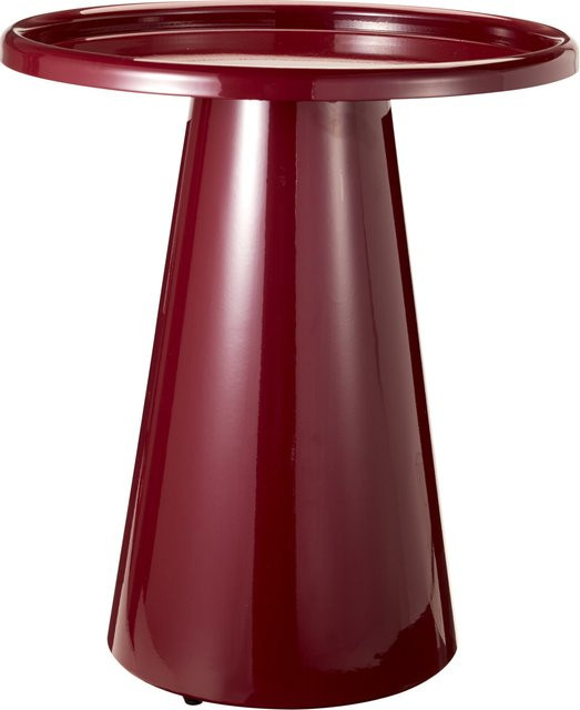 Beistelltisch BOTWIN in Rot aus Metall modern glänzend - Bild 1
