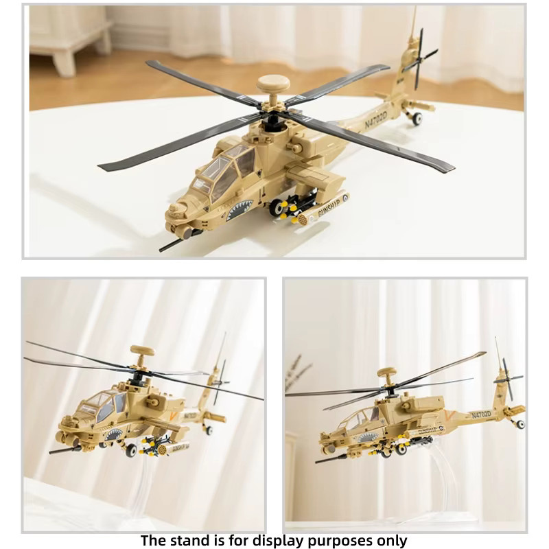 FUNXINEE USA AH64 Apache Hubschrauber, Bausteine, 259 Teile - Bild 2