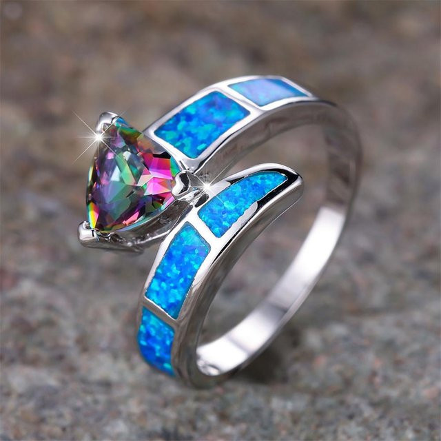 Ring, Zirkonia, Kupferfarbe, Damen, Verlobungsring - Bild 1
