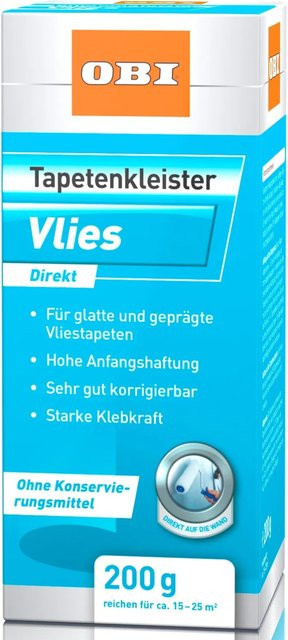 OBI Tapetenkleister Vlies Direkt, wasserbasiert, transparent, 200 g - Bild 1