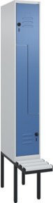 C+P Z-Spind Classic PLUS Sitzbank mit 2 Fächern und Sicherheits-Drehriegel, auskragendes Design, Kunststoff-Sitzfläche, B/H/T: 212,0 x 81,5 x 30,0 cm - Bild 1
