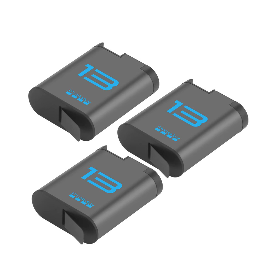 Probty Endurance 2280mAh Akku und 3-Slot-Ladegerät Set für GoPro Hero 13 Black in Schwarz - Bild 2