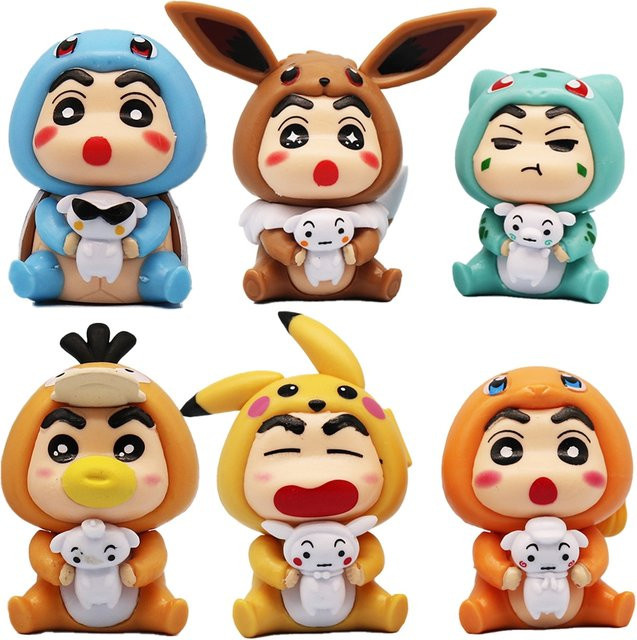 Bandai Pokémon Pikachu Action Figur, 6-teiliges Set, Bunt / Mehrfarbig - Bild 1
