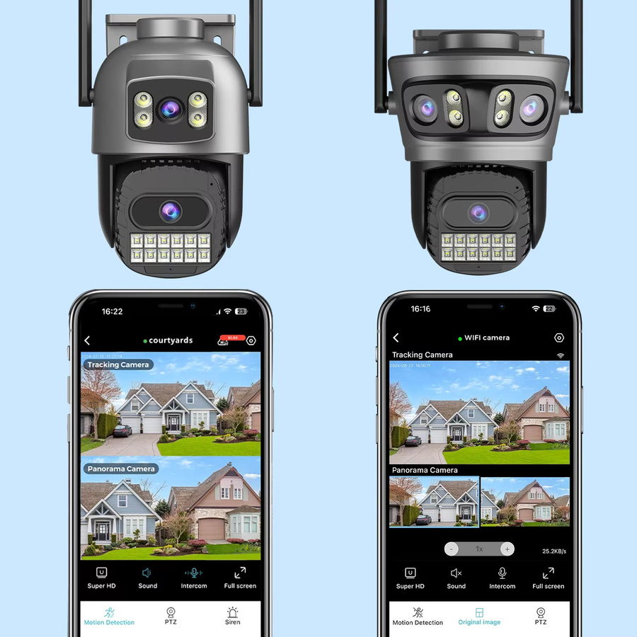 BESDER 15 MP WLAN-IP-Kamera PTZ mit 180 Grad Weitwinkel, Auto-Tracking, 5-fachem Digitalzoom und O-Kam Pro App Unterstützung - Bild 2