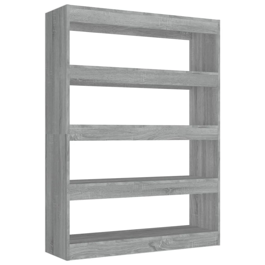 vidaXL Bücherregal und Raumteiler in Grau Sonoma, B/T/H: 100 x 30 x 135 cm - Bild 2