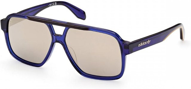 Adidas Originals OR0066 Sonnenbrille, Square, Vollrand, Transparent Blue, Beige, Herren - Bild 1