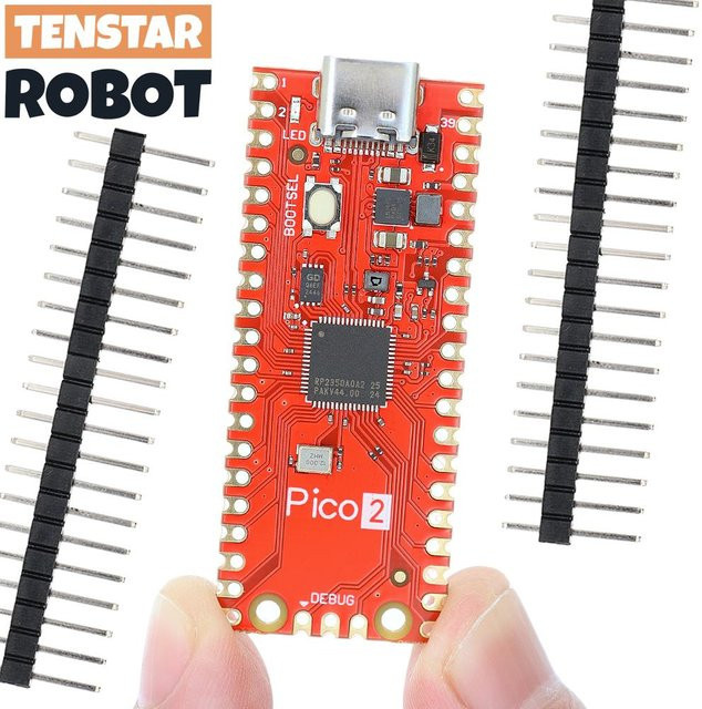 TENSTAR RP2350 Red Board PICO2 Entwicklungsboard mit RP2350A Chip und USB-C Anschluss kompatibel mit Raspberry Pi PICO2 in Rot - Bild 1