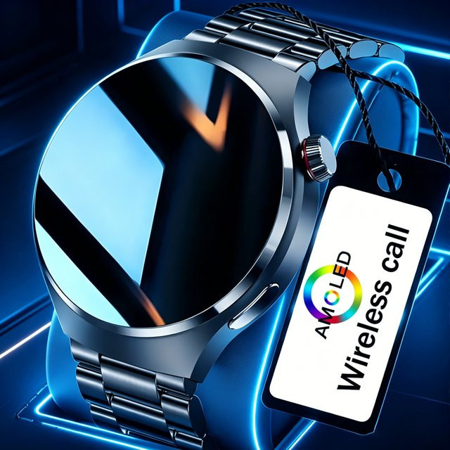 Smartwatch für Herren von BOALZETD mit Vollkreis-Touchscreen, drahtloser Anruffunktion, Sport- und Fitnessfunktionen, wasserdicht, in Schwarz und Silber - Bild 1