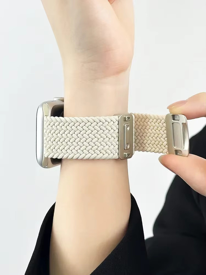 Geflochtenes Uhrenarmband, Weiß, Unisex - Bild 2
