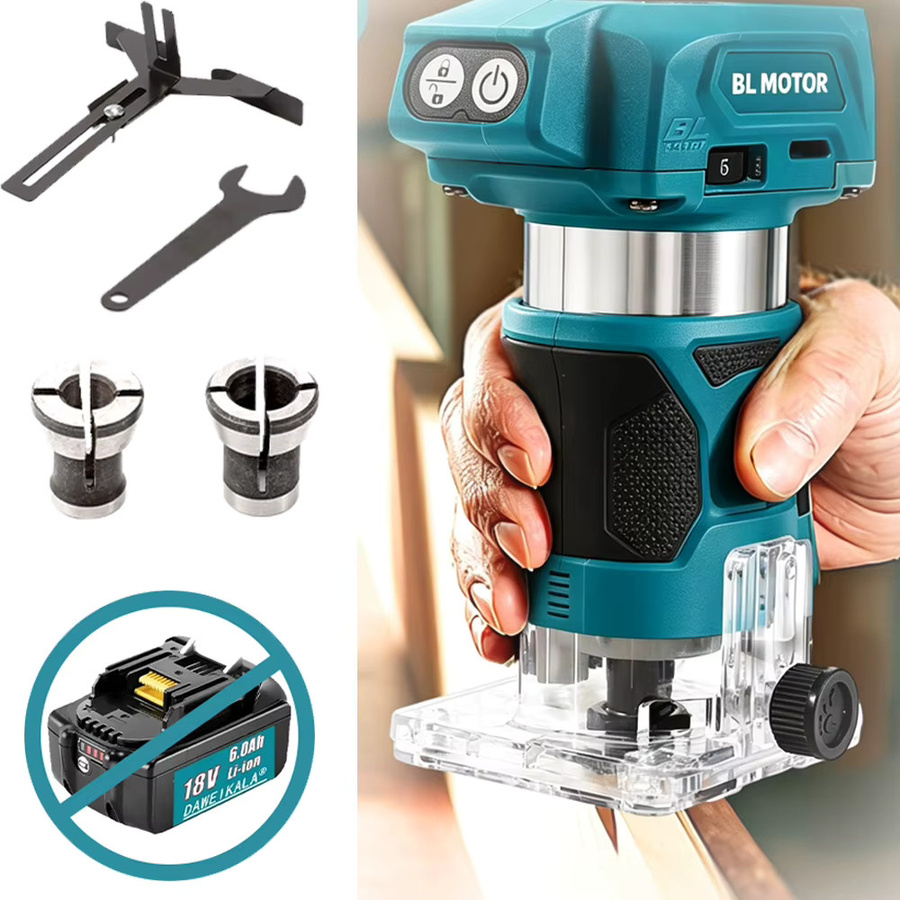 Makita 5-Gang Bürstenloser Elektrischer Handtrimmer Kabelloser Holzfräser für 21V Akku - Bild 6