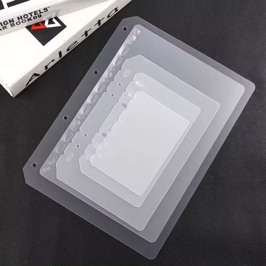 10 Stück Transparente Notizbuch-Trennblätter aus Kunststoff für A4 A5 A6 A7 Organizer - Bild 2