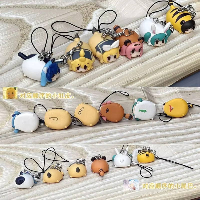 Bandai Chibi-Figuren Anime-Set Hatsune Miku Kaido Rin Suzu, Schlüsselanhänger, Kunststoff - Bild 1