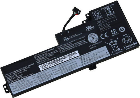Lenovo Laptop-Batterie für ThinkPad T470 20HD, 20HE, 20JM, 20JN, Lithium-Ionen 3 Zellen, 2095 mAh, 24 Wh, Schwarz - Bild 1