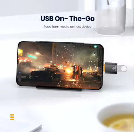 OTG USB-C auf USB-A Adapterkabel in Schwarz für Macbook, Huawei, Xiaomi und Realme - Bild 6