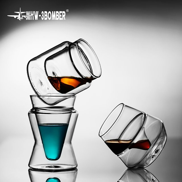 MHW-3BOMBER DW Serie Espresso-Tassen aus doppelwandigem Borosilikatglas, transparent, 150 ml - Bild 1