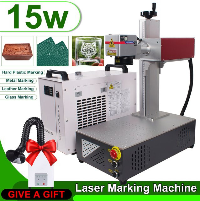ACHI CRS 15 W UV-Laserbeschriftungsmaschine für Glas, Kristall, Metall, Kunststoff und Holz in Weiß - Bild 1
