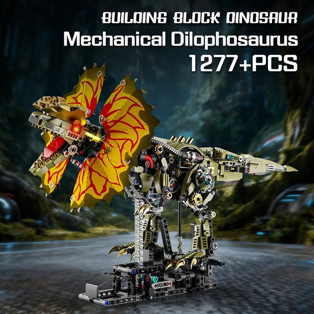 FINGERROCK Jurassic Tyrannosaurus Rex Dilophosaurus, Bausteine, Dinosaurier - Bild 1