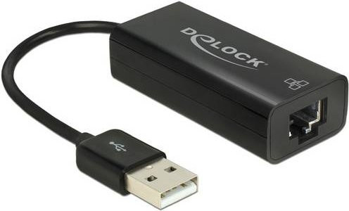 Delock 62595 Netzwerkadapter USB-A auf RJ45 Ethernet LAN 100 Mbit/s in Schwarz - Bild 1