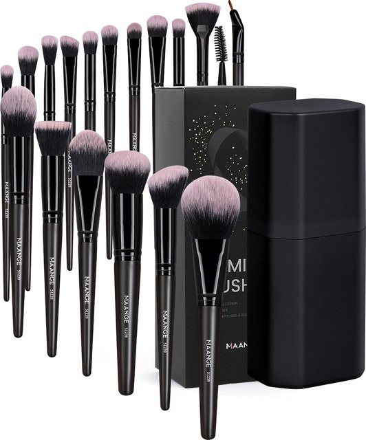 MAANGE Make-up-Pinsel-Set, 18-teilig, Unisex, mit Reise-Aufbewahrungsbox - Bild 1