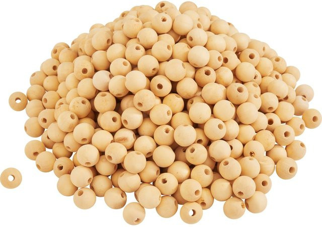 VBS Holzkugeln durchgebohrt in Natur Beige, Durchmesser: 1,5 cm, 500 Stück - Bild 1