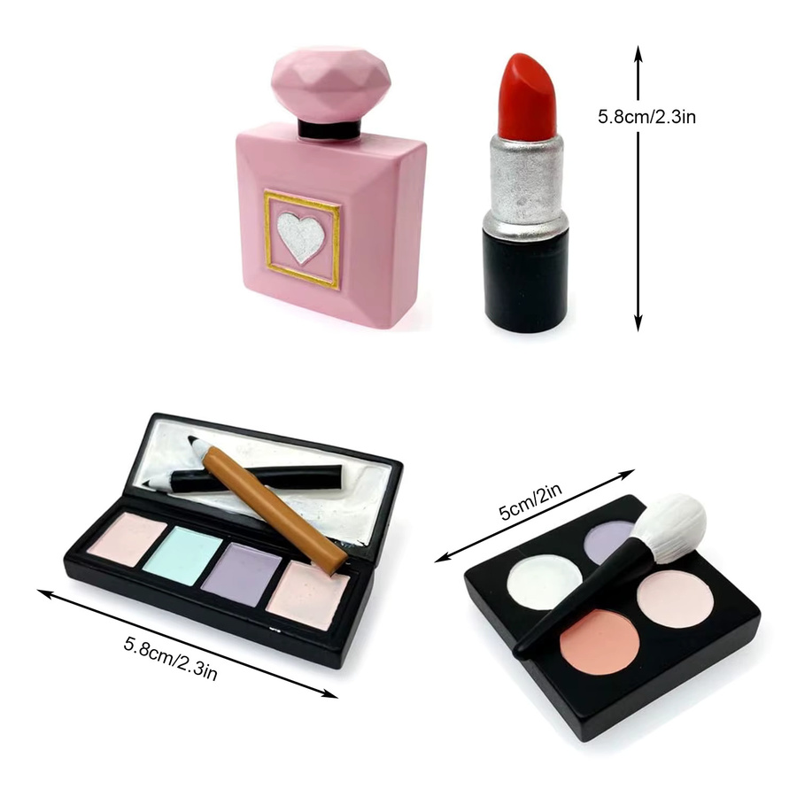 4er-Pack Make-up-Kuchenaufsätze aus Kunststoff in Mehrfarben für Geburtstagsparty-Dekorationen - Bild 3