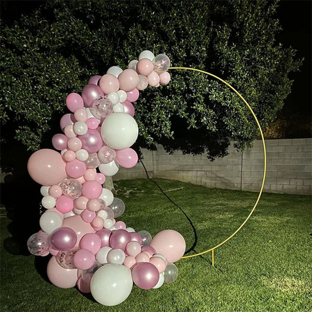 RENYUAN Ballon Girlande Set mit 110 Stück in Rosa und Weiß für Geburtstag, Hochzeit oder Babyparty