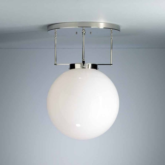 Tecnolumen Bauhaus Deckenleuchte DMB 26/350 in Nickel und Opalglas - Bild 1