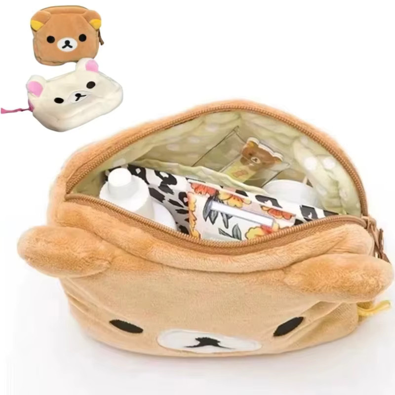 TAKARA TOMY Rilakkuma Make-up Organizer Aufbewahrungstasche, Plüsch - Bild 2