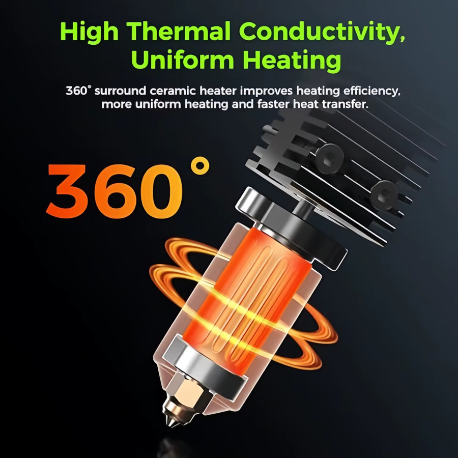 Creality K2 / K2 Pro Hotend-Düse und Hotend-Adapter-Board-Kit für Hochtemperatur-Extruder 3D-Drucker-Upgrade - Bild 3