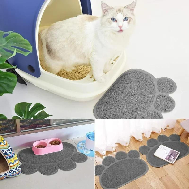 Wasserdichte Katzenstreu-Matte von Yiran Furniture aus elastischer Faser in Beige, B/T: 30 x 30 cm - Bild 3