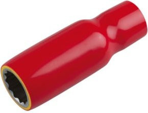 KS Tools Isolierte lange Stecknuss 3/8 Zoll, 24 mm, rot - Bild 1