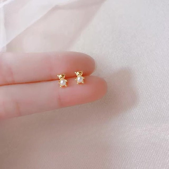 Lucky Star Jewelry Ohrringe Bär, Perle, Damen - Bild 1