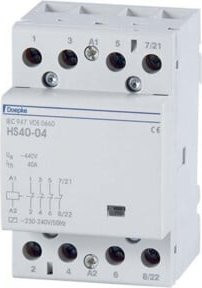 Doepke Schütz HS 3-230AC/63-40 mit 4 Schließern, 63A, 230V AC, Farbe: Weiß - Bild 1