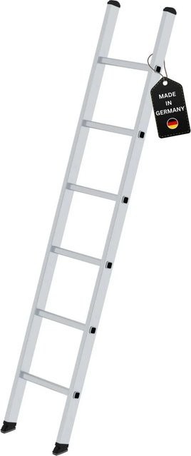 PROREGAL Sprossen-Anlegeleiter in Silber, 6 Sprossen, Breite: 35 cm - Bild 1