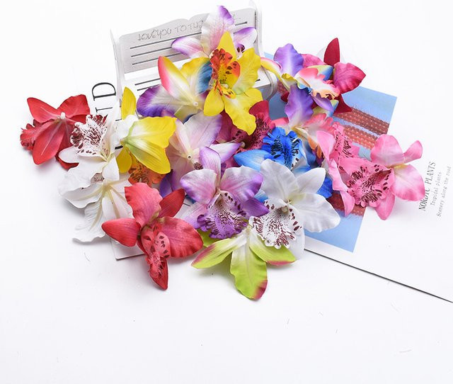 XIAOYINMO Künstliche Orchideen und Schmetterlinge Set für Wanddekoration und Hochzeitsfloristik, Mehrfarbig - Bild 1
