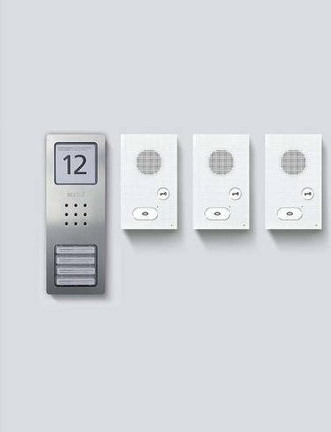 Siedle SET CAB 850-3 E/W Türsprechanlage kabelgebunden mit Infofeld in Silber und Weiß - Bild 1