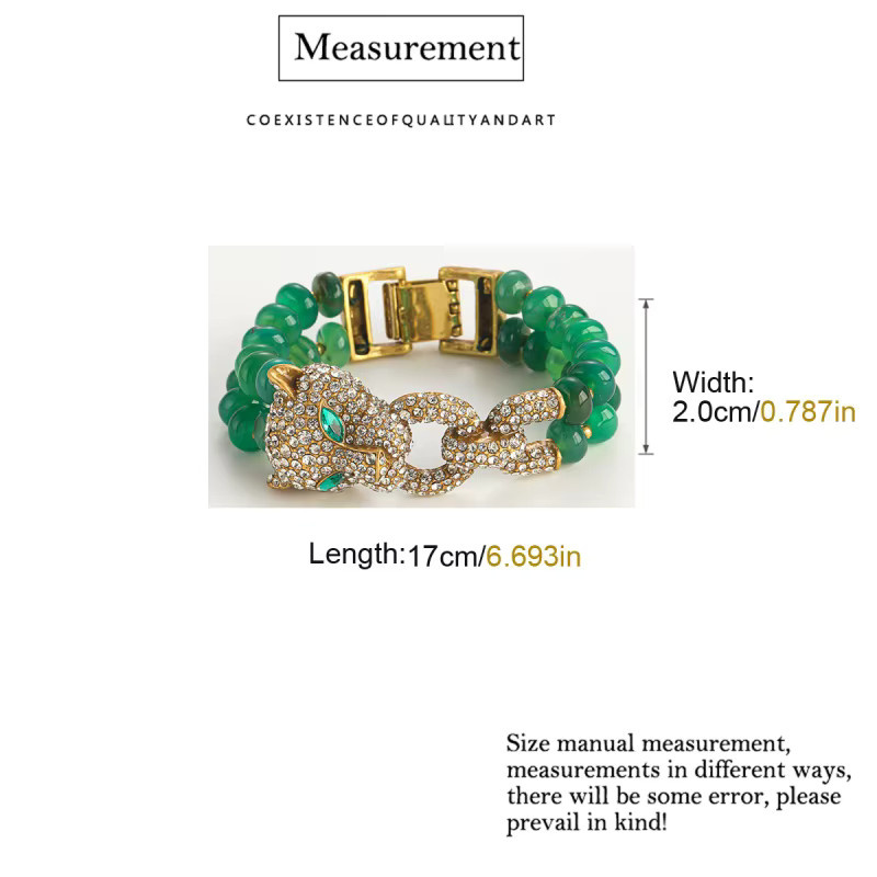 STALAIT Armband, Leopardenkopf, Strassbesatz, goldfarben, Damen - Bild 5